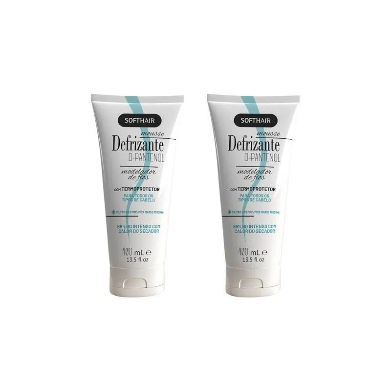 Defrizante Soft Hair 400ml D-pantenol-kit C/2un