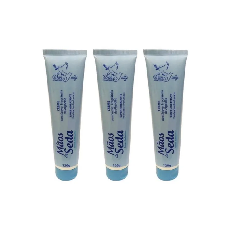 Creme Maos San Jully Maos De Seda Bisnaga 120g - Kit Com 3un