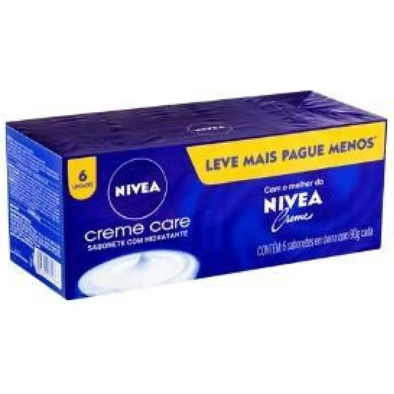 Sabonete Nivea 90g Creme Care Com 6un - Kit C/3un