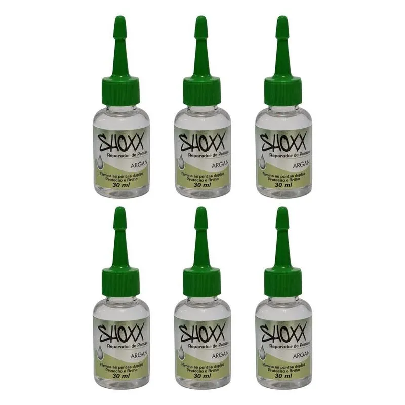 Reparador De Pontas Shoxx Argan 30ml - Kit Com 6un