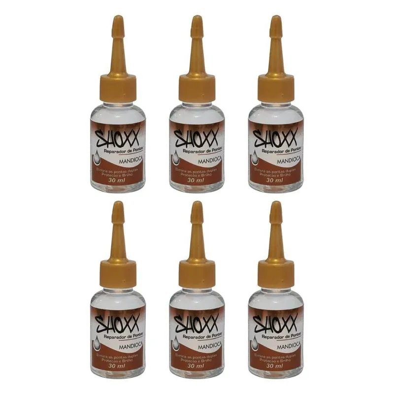 Reparador De Pontas Shoxx Mandioca 30ml - Kit Com 6un