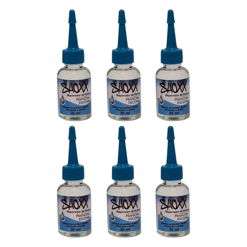 Reparador De Pontas Shoxx Prancha Escova 30ml - Kit Com 6un