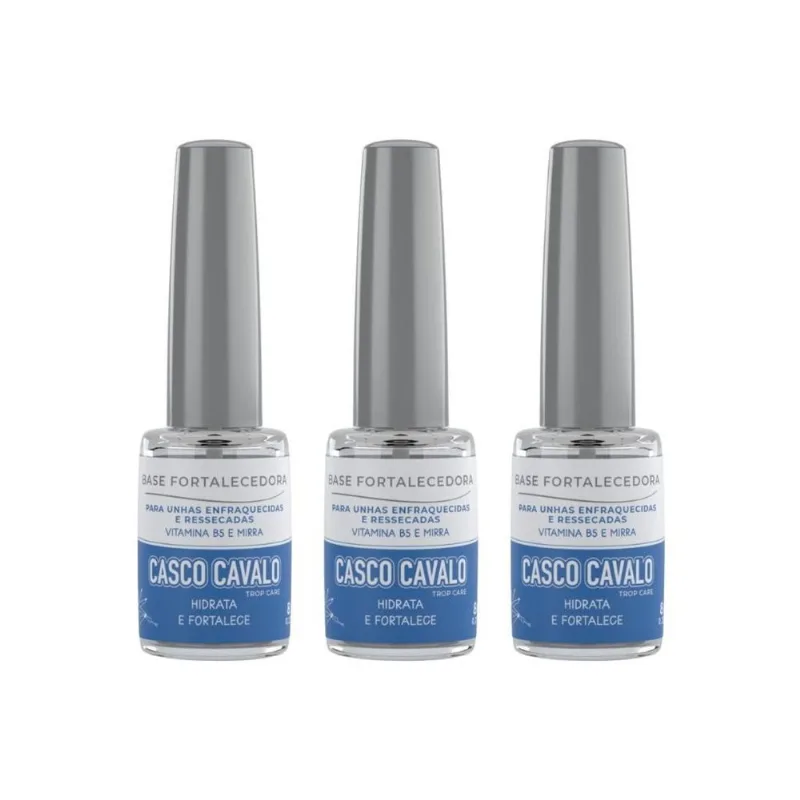 Casco De Cavalo Trop Care Fortalecedora 8ml - Kit Com 3un