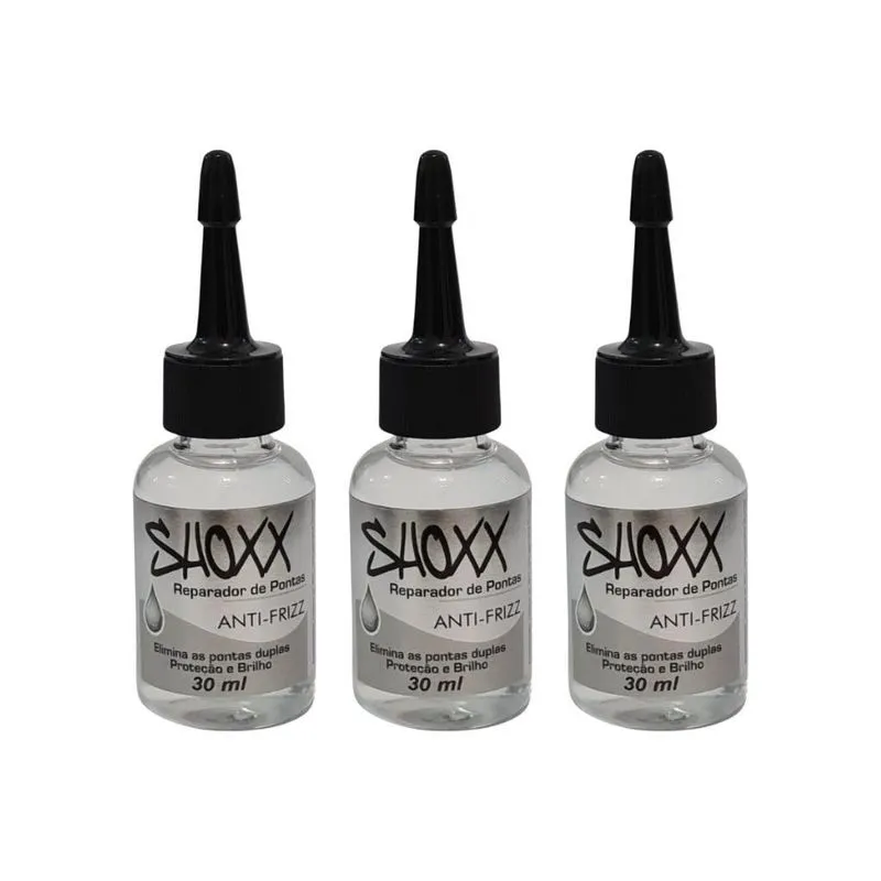 Reparador De Pontas Shoxx Anti-frizz 30ml - Kit Com 3un