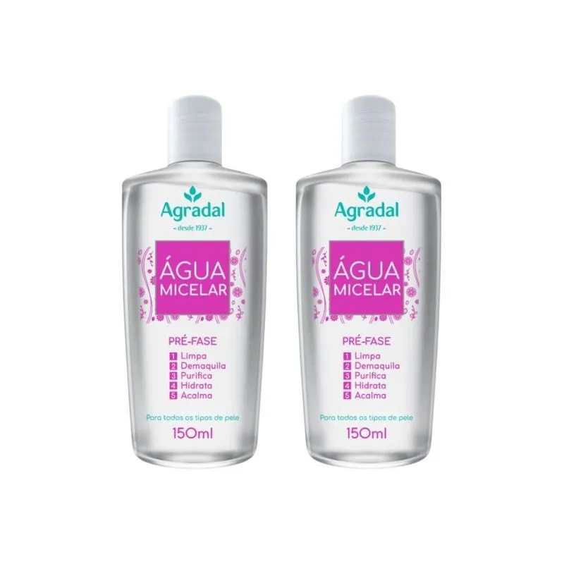 Agua Micelar Agradal 150ml - Kit Com 2un