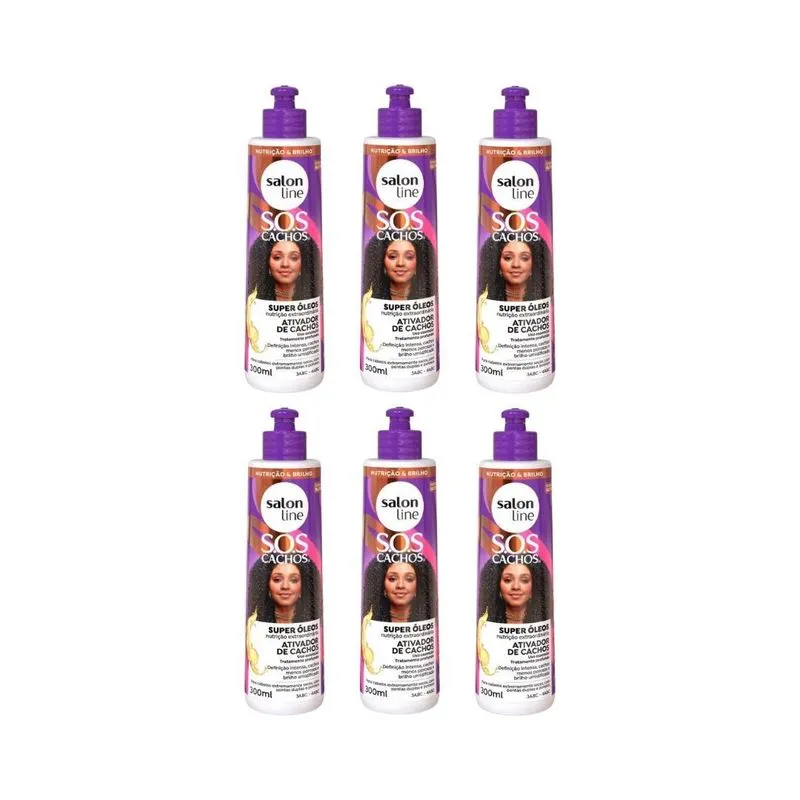 Ativador De Cachos Salon Line 300ml Nutritivo - Kit C/6un