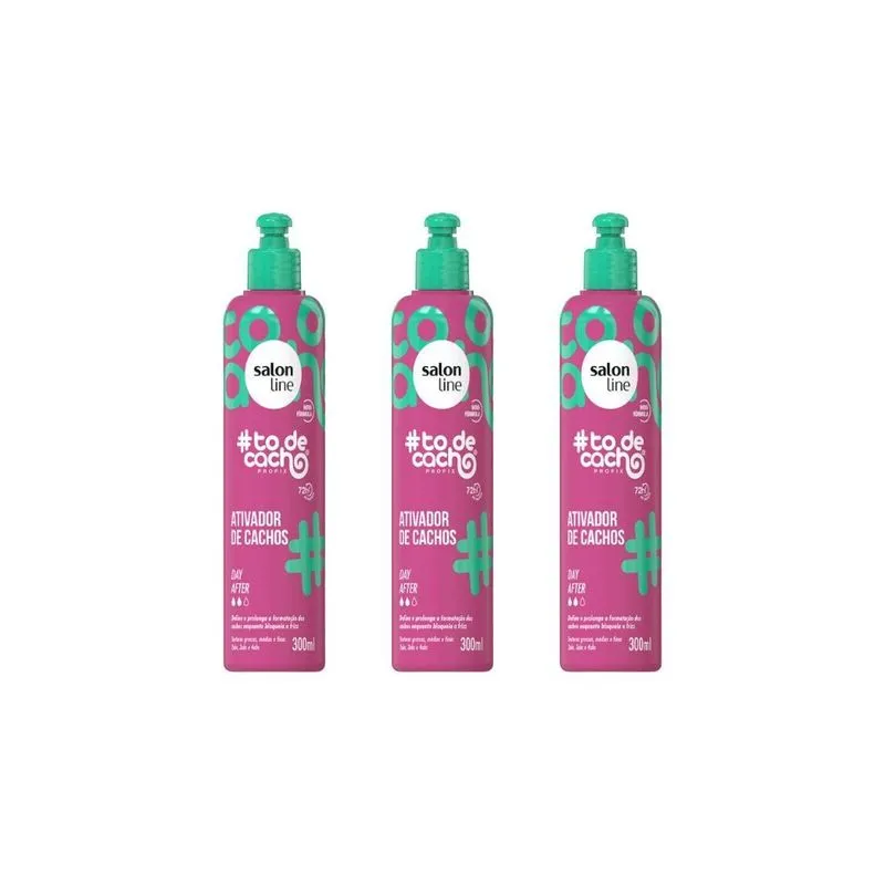 Ativador De Cachos Salon Line 300ml Todecacho Day After- 3un