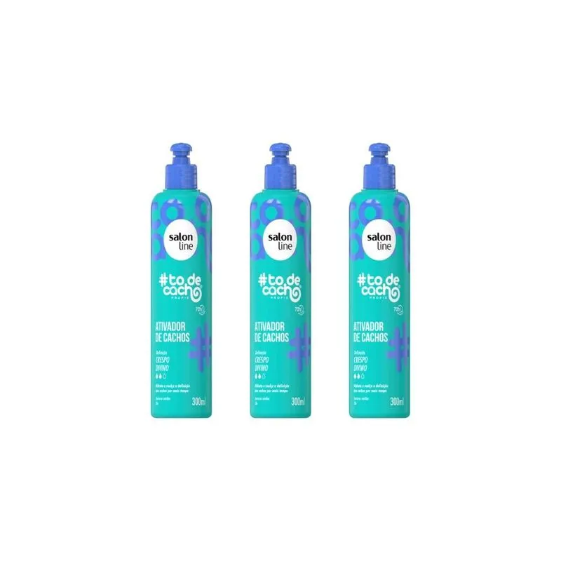 Ativador Cachos Salon Line 300ml Todecacho Crespo Divino-3un