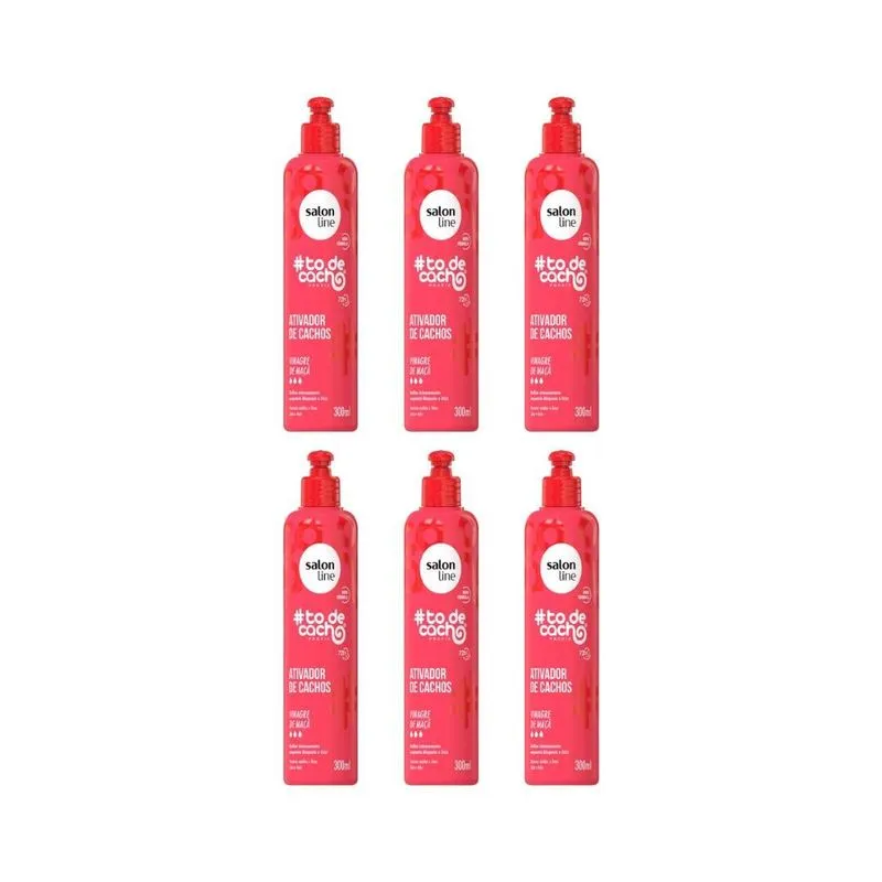 Ativador Cachos Salon Line 300ml Todecacho Vinagre Maçã- 6un