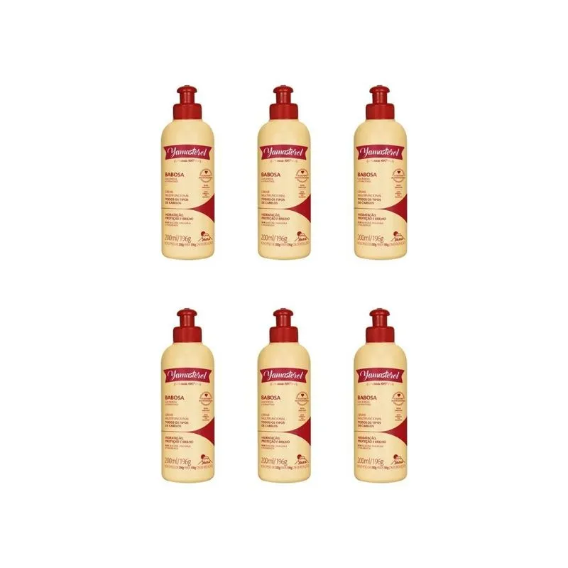 Creme Para Pentear Yamasterol 200g Babosa - Kit Com 6un