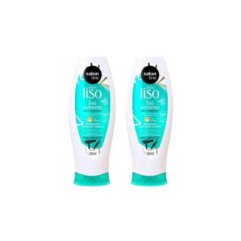 Defrizante Salon Line Meu Liso Extremo 200ml - Kit Com 2un