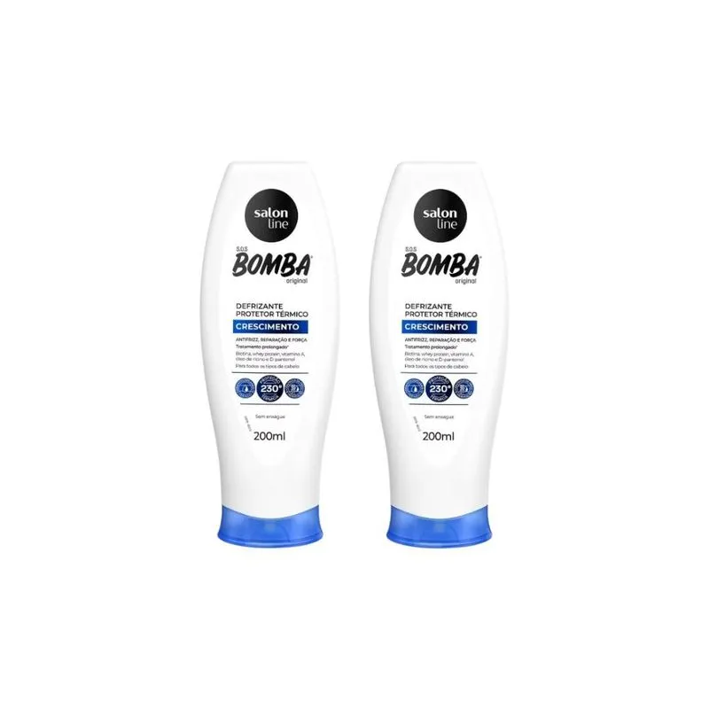 Defrizante Salon Line Sos Bomba 200ml - Kit Com 2un