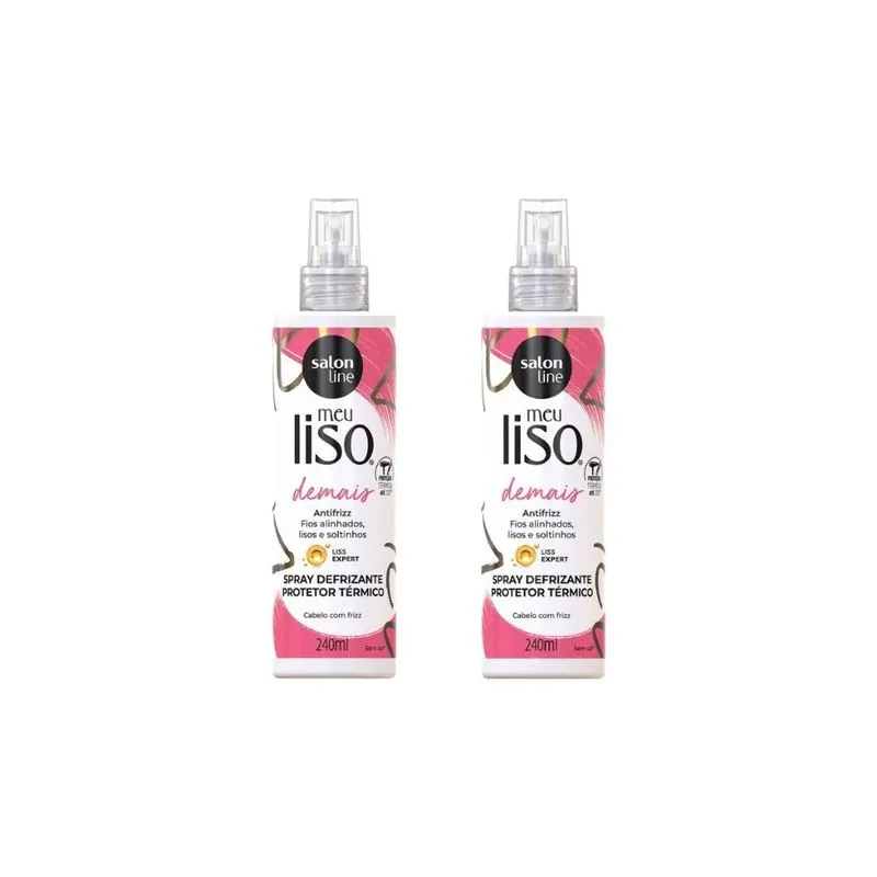 Defrizante Spray Salon Line Meu Liso Demais 240ml- Kit C/2un
