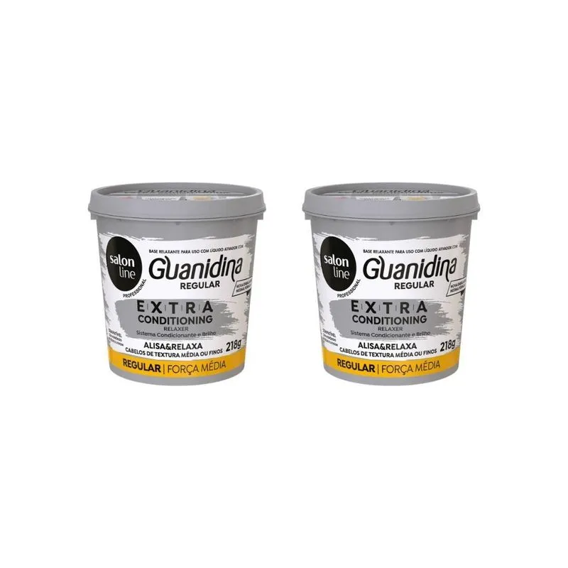 Relaxante Salon Line Extra Guanidina Regular 218g-kit C/2un