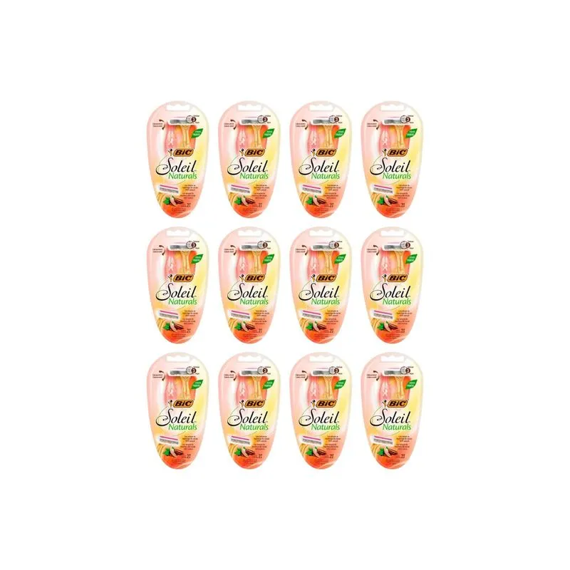 Aparelho de Barbear Bic Soleil Naturals vd/am C/2- 12un