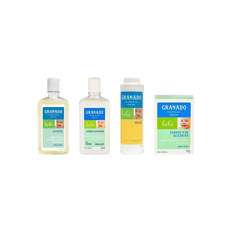 Kit Granado Babe Erva Doce Shampoo+cond+talco+sab Barra