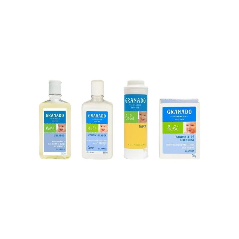 Kit Granado Babe Lavanda Shampoo+cond+talco+sab Barra