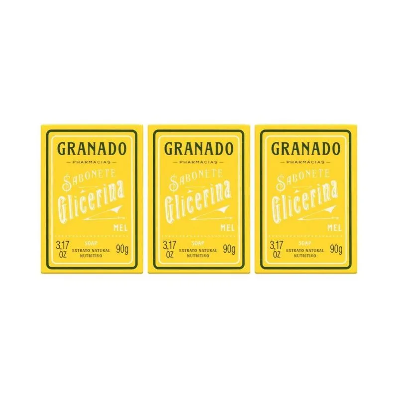 Sabonete Granado 90g Glicerina Mel-kit C/3un