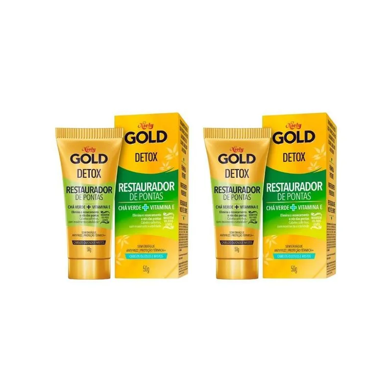 Restaurador De Pontas Niely Gold Detox 50ml - Kit Com 2un