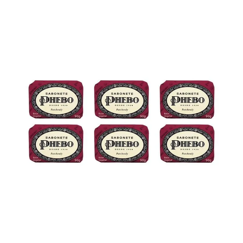 Sabonete Phebo Patchouly 90g - Kit C/6un