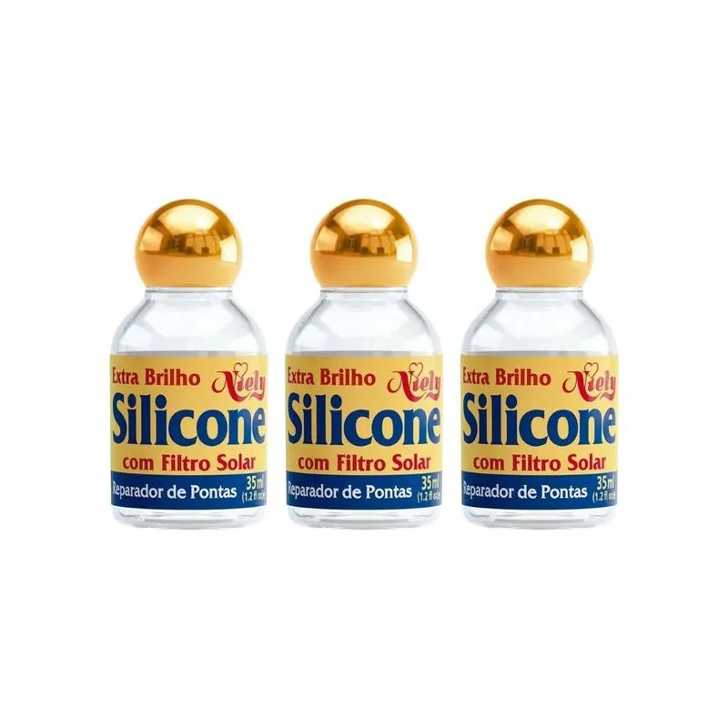 Reparador De Pontas Niely 35ml Silicone-kit C/3un
