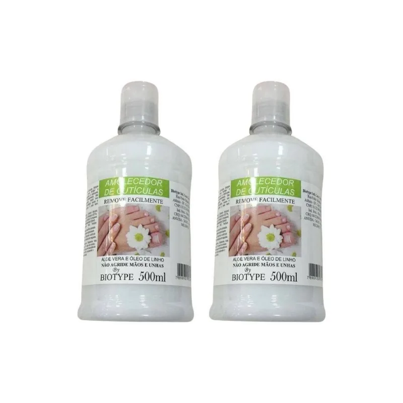 Amolecedor De Cutículas Biotype 500ml - Kit Com 2un