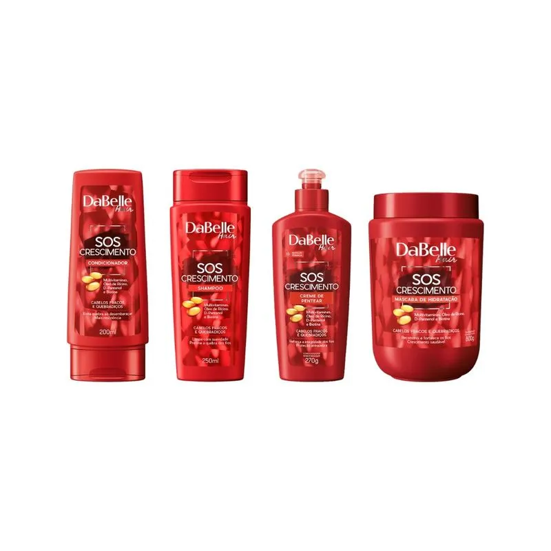 Kit Dabelle Sos Crescimento-4 Itens