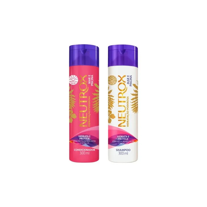 Kit Neutrox Mar e Piscina Shampoo 300ml + condicionado 300ml