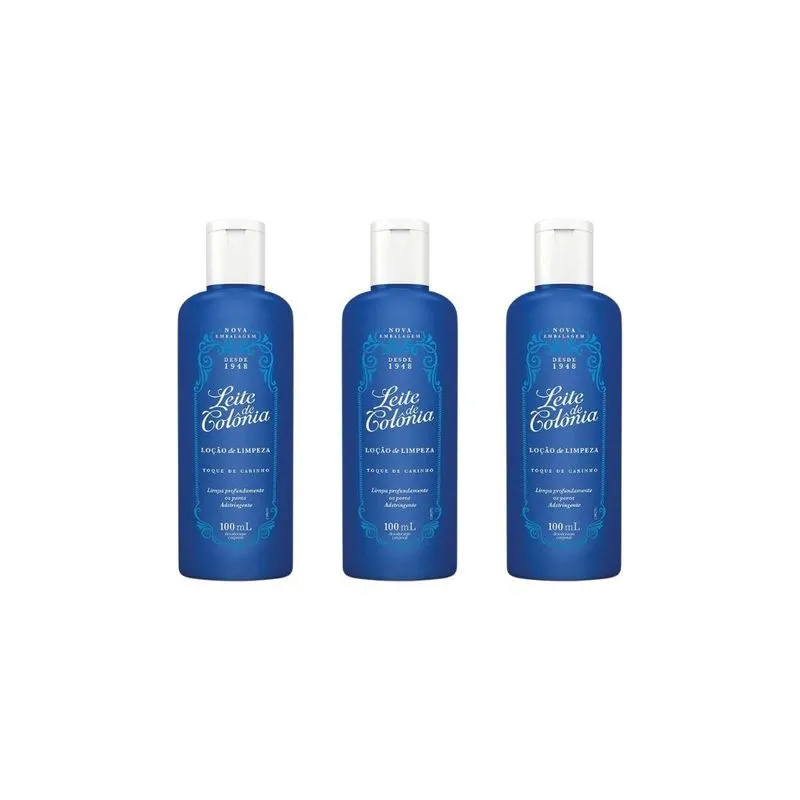 Leite De Colonia 100ml Toque Carinho-kit C/3un