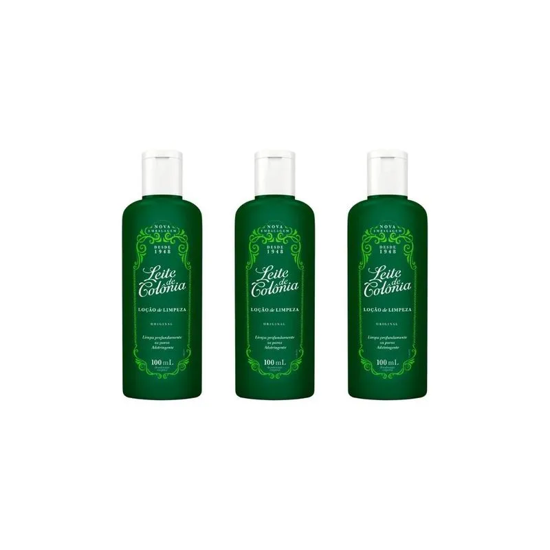 Leite De Colonia 100ml Tradicional-kit C/3un
