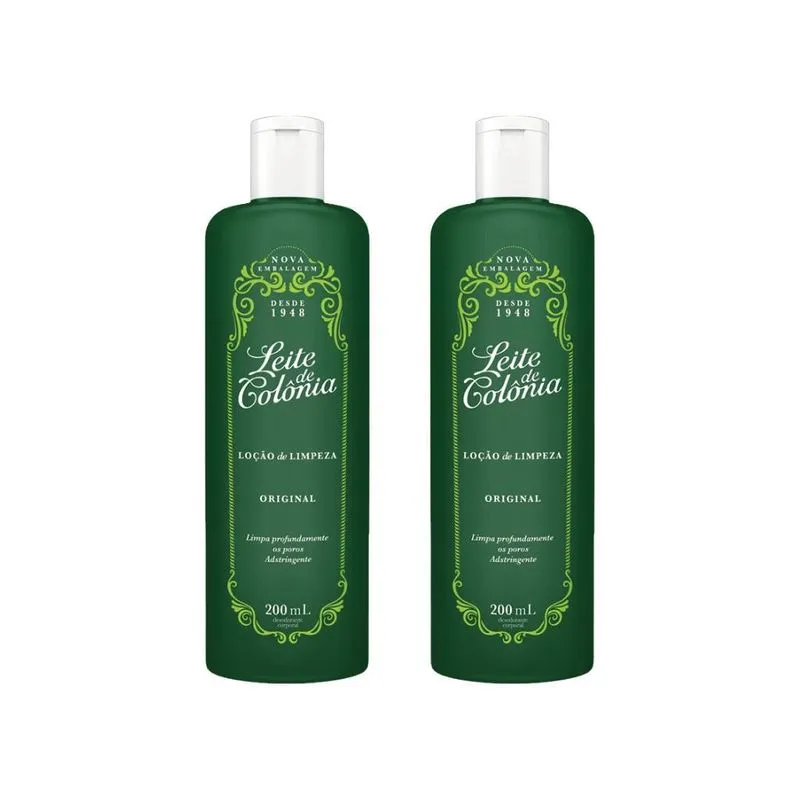 Leite De Colonia 200ml Tradicional - Kit Com 2un