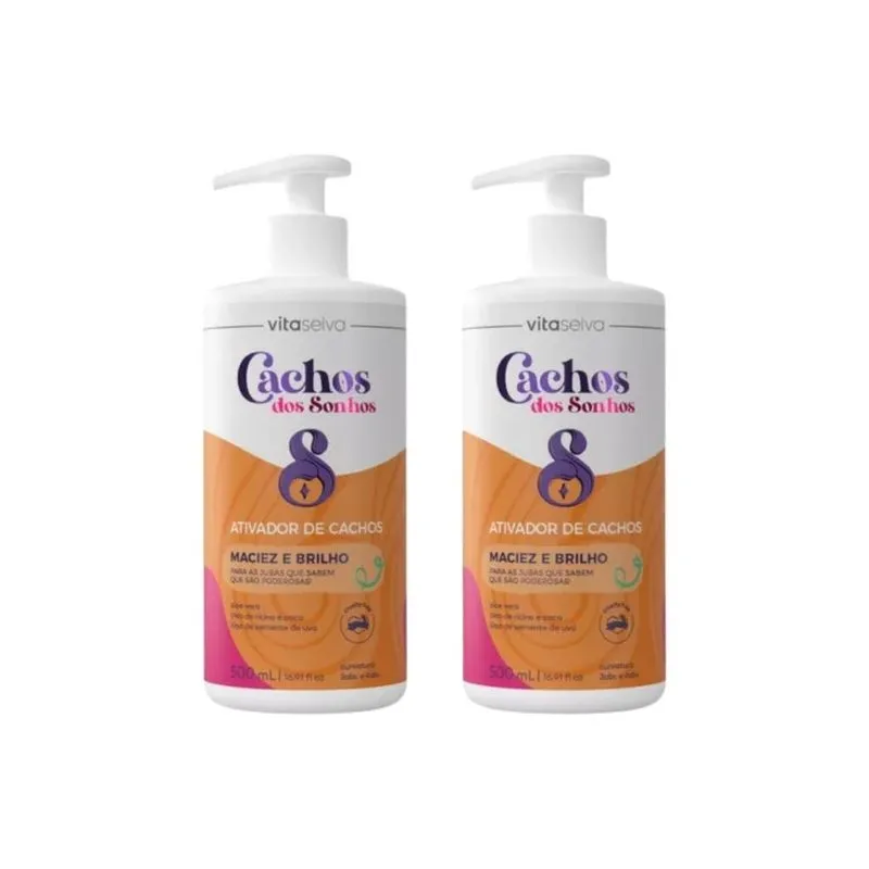 Ativador De Cachos Vita Seiva Cachos Dos Sonhos 500ml - 2un