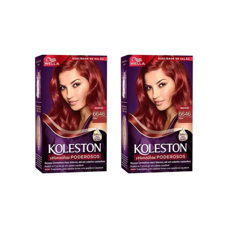 Coloraçao Koleston 6646 Cereja-Kit C/2Un