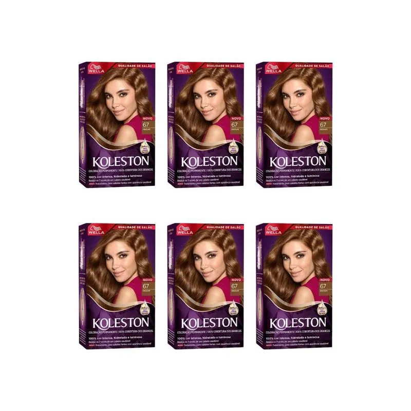 Coloraçao Koleston 67 Chocolate-Kit C/6Un