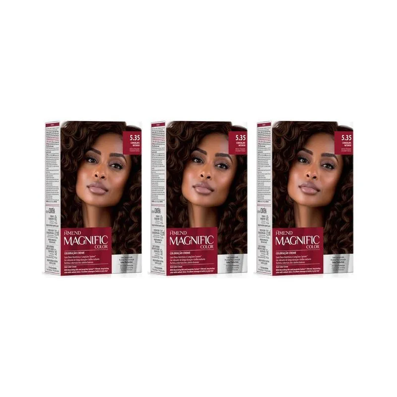 Coloraçao Amend Magnific Cr Perm 5.35 Choc Int-Kit C/3Un