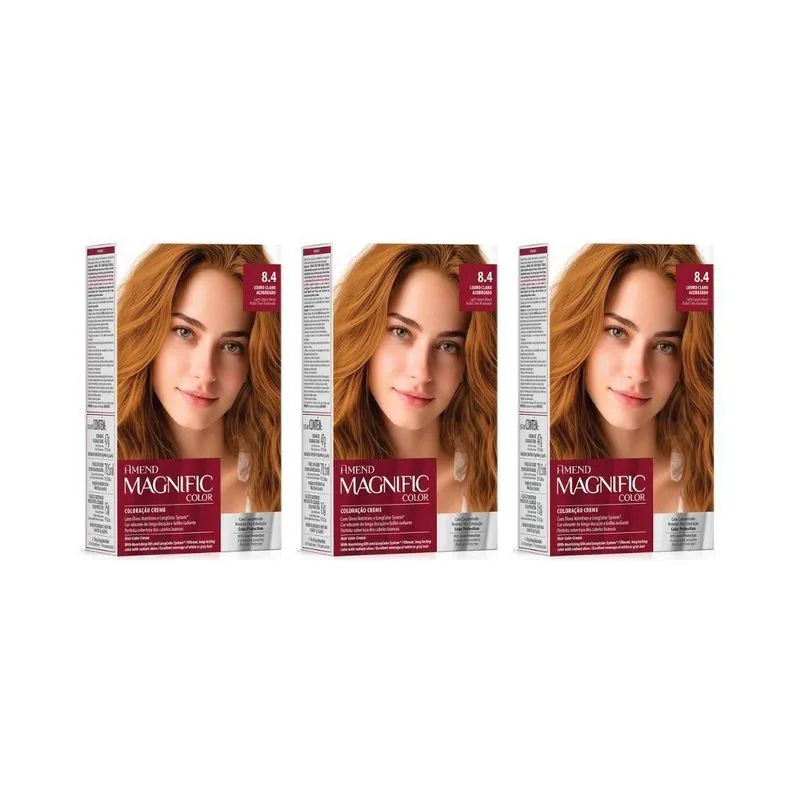 Coloraçao Amend Magnific Cr Perm 8.4 Lr Clr Acobr-Kit C/3Un