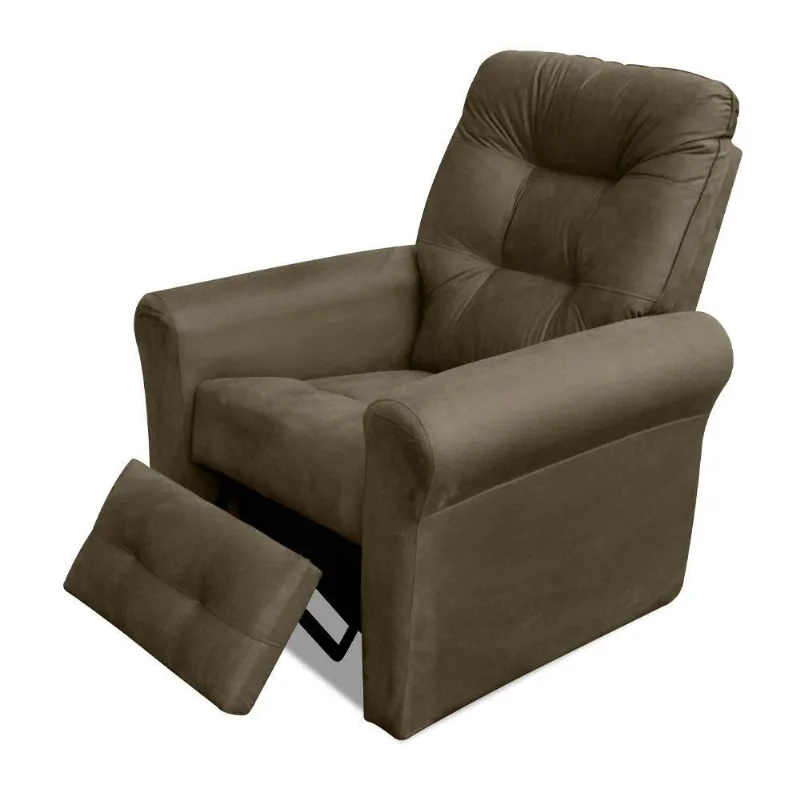 Poltrona Core Reclinável Suede com Ajuste Manual Capuccino Sallar Home