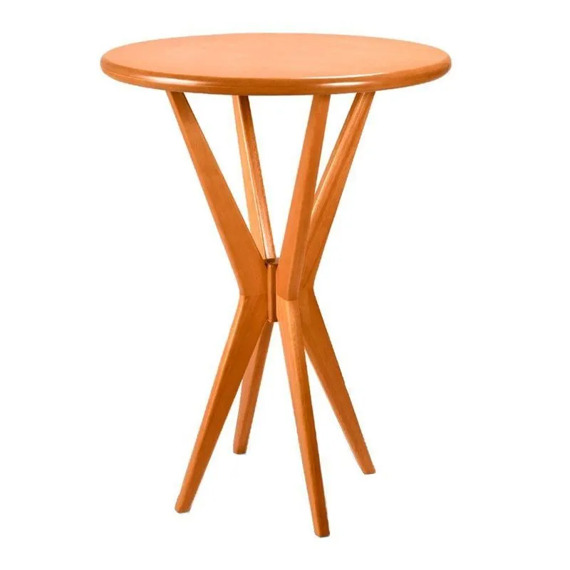 Bistrô Ivy 2 Lugares Quadrada MDF 70CM Amadeirado Natural Sallar Home
