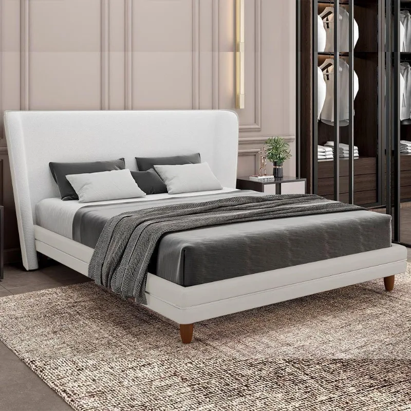 Cama Japonesa Casal Corea com Cabeceira Madeira Off White Sallar Home