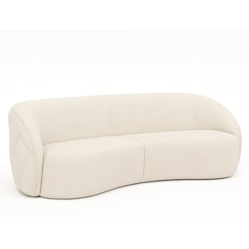 Sofá de Canto Hermon 3 Lugares Fixo 318CM Off White Sallar Home