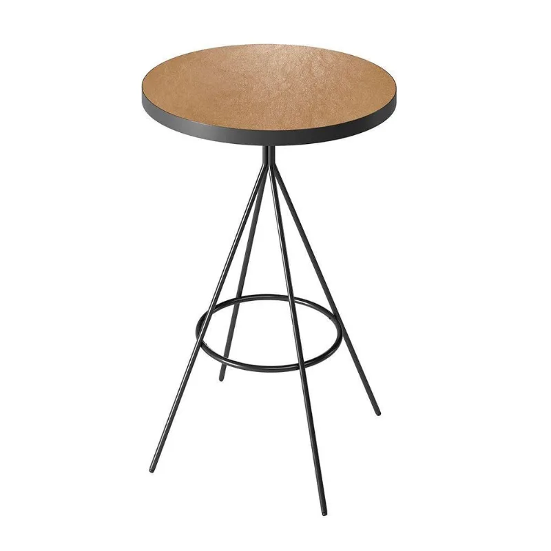 Mesa Bistrô Ísis 4 Lugares Quadrada Tampo MDF 60CM Courino Caramelo Ísis Decor