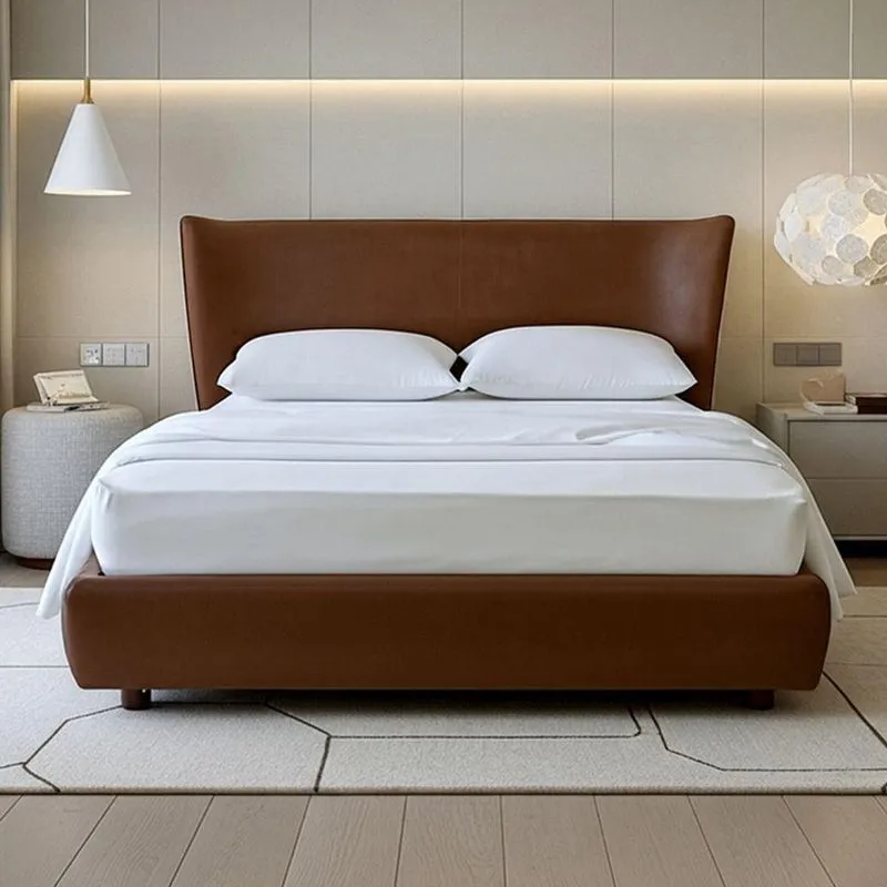 Cama Japonesa Casal Seo Com Cabeceira Corea Courino Marrom Madeira Sallar Home