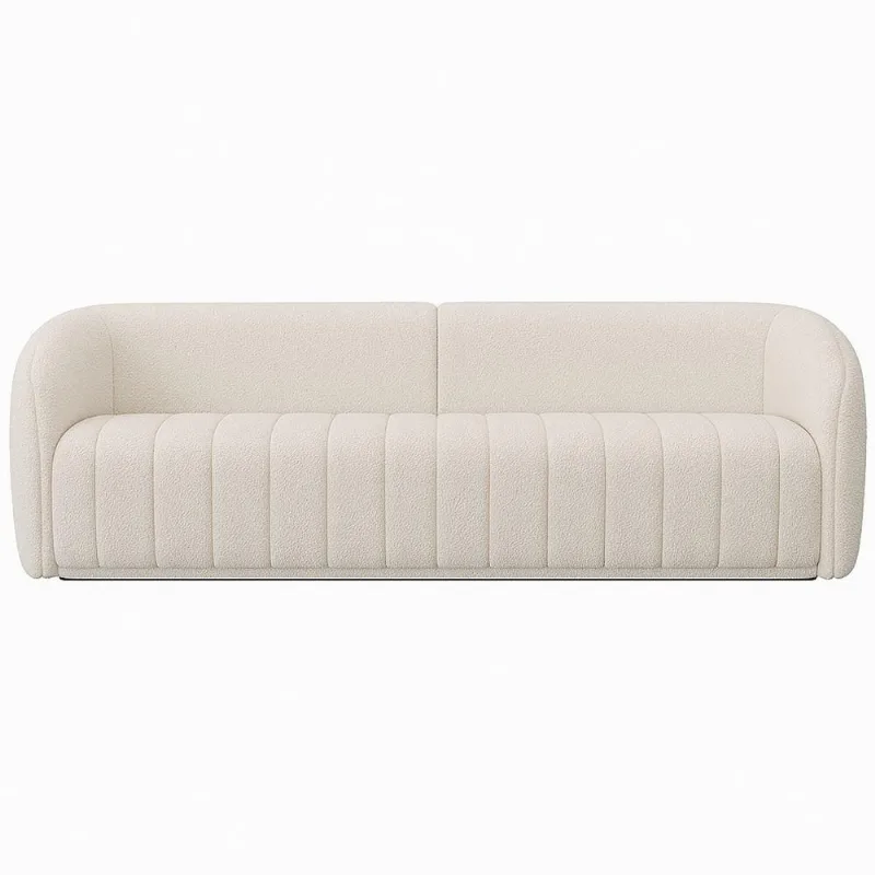 Sofá West 2 Lugares 252CM Bipartido Off White Bouclé Sallar Home