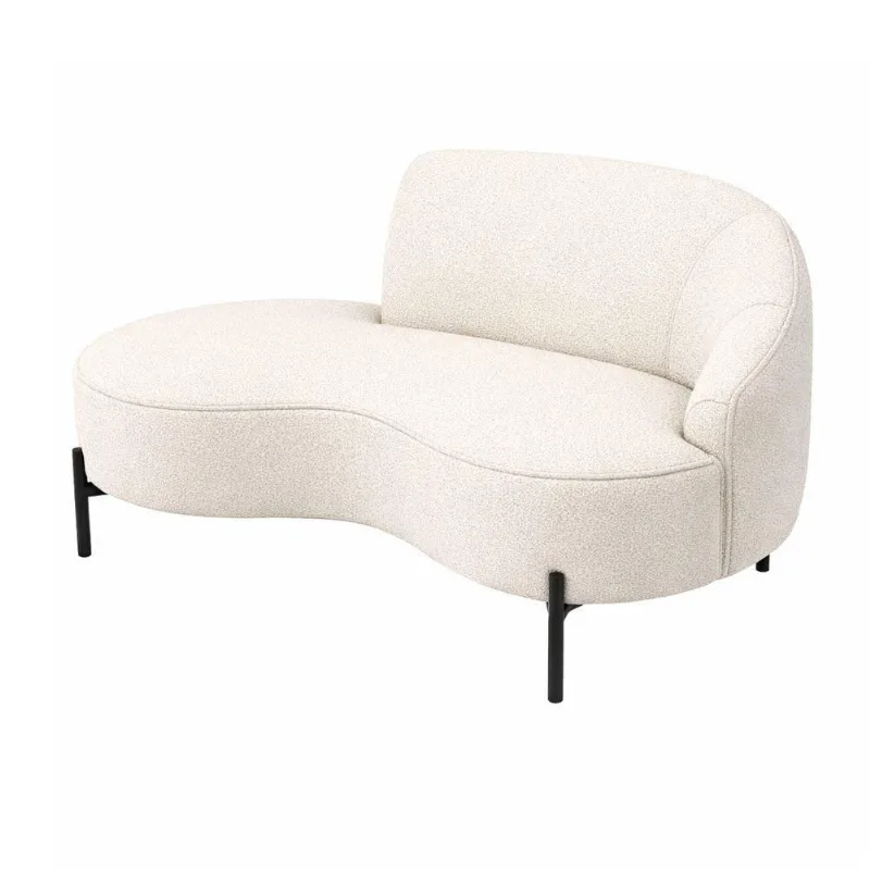 Sofá de Canto Billini 3 Lugares Fixo 230CM Off White Sallar Home