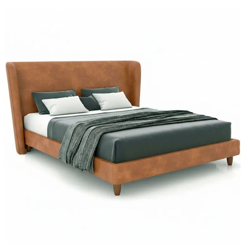 Cama Japonesa Casal Corea com Cabeceira Madeira Caramelo Sallar Home