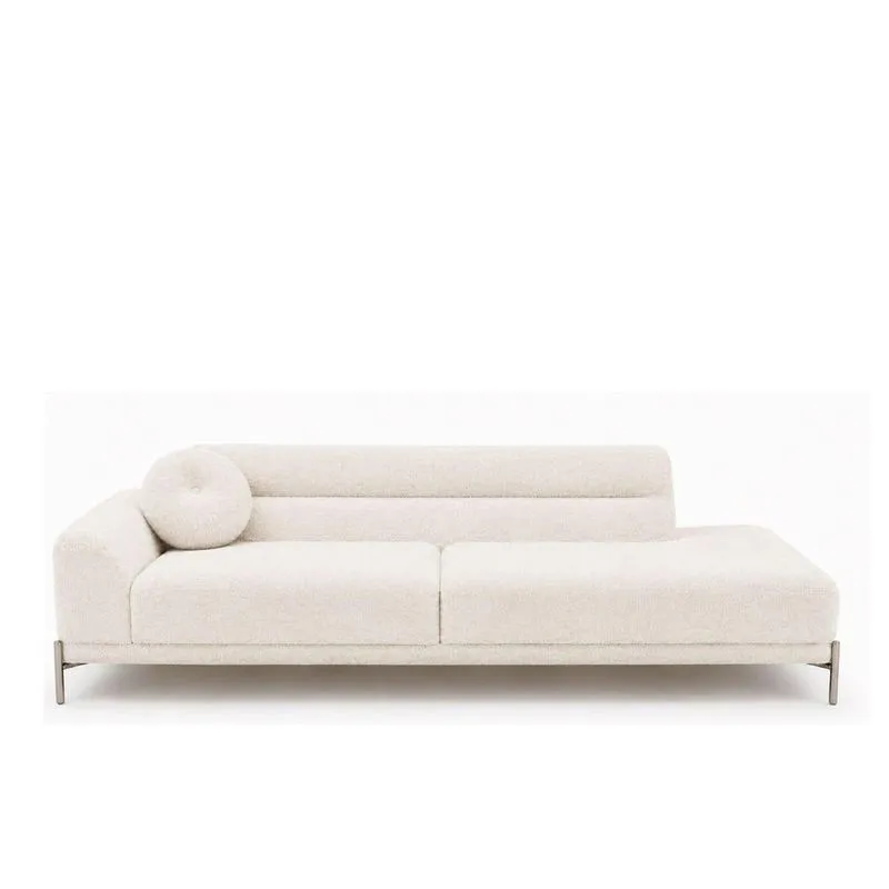 Sofá Arezzo 2 Lugares Fixo 150cm Terminal Esquerdo Off White Bouclé Sallar Home