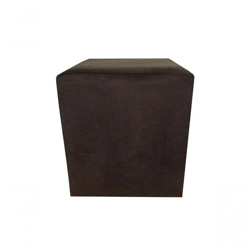 Puff Quadrado Não É Segredo Suede Animale Marrom Escuro Rodinha 40x45 Nspq05tsa-r