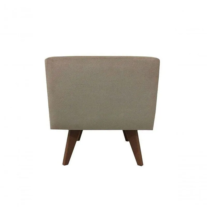 Puff Pé Palito Quadrado Não É Segredo Suede Amassado Marrom Claro 40x45