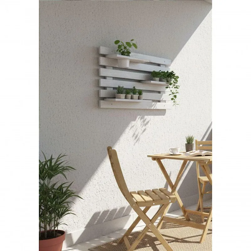 Floreira Madeira Rústica Não É Segredo Branco 90x54