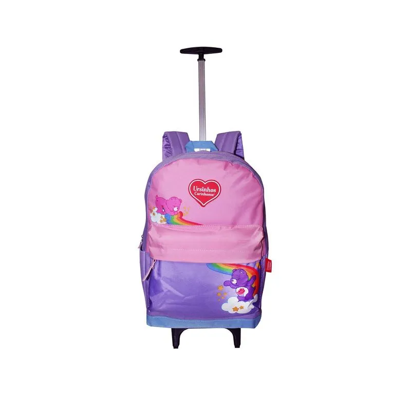 Mochila Ursinhos Carinhosos Infantil Feminina Rodinhas Aulas